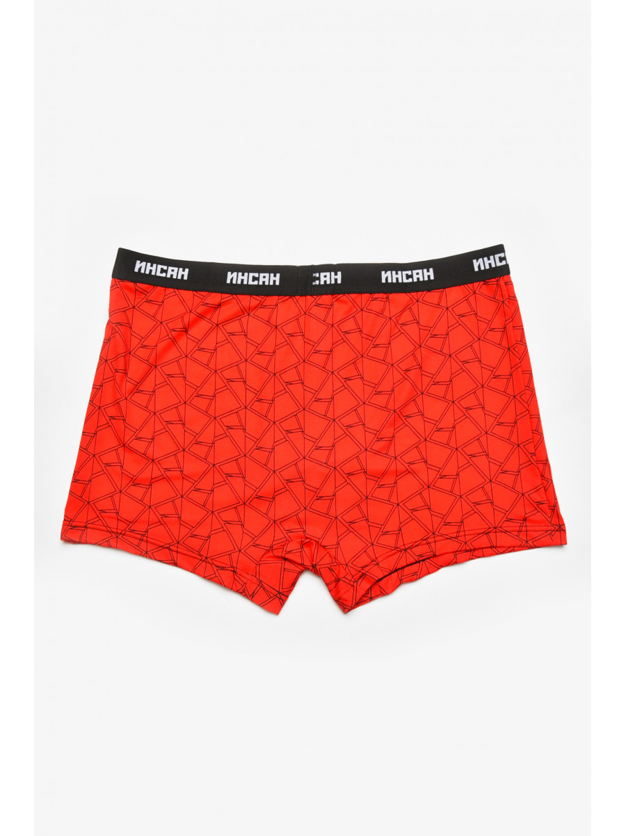 Боксеры мужские красного цвета с принтом INS-18771 211590C