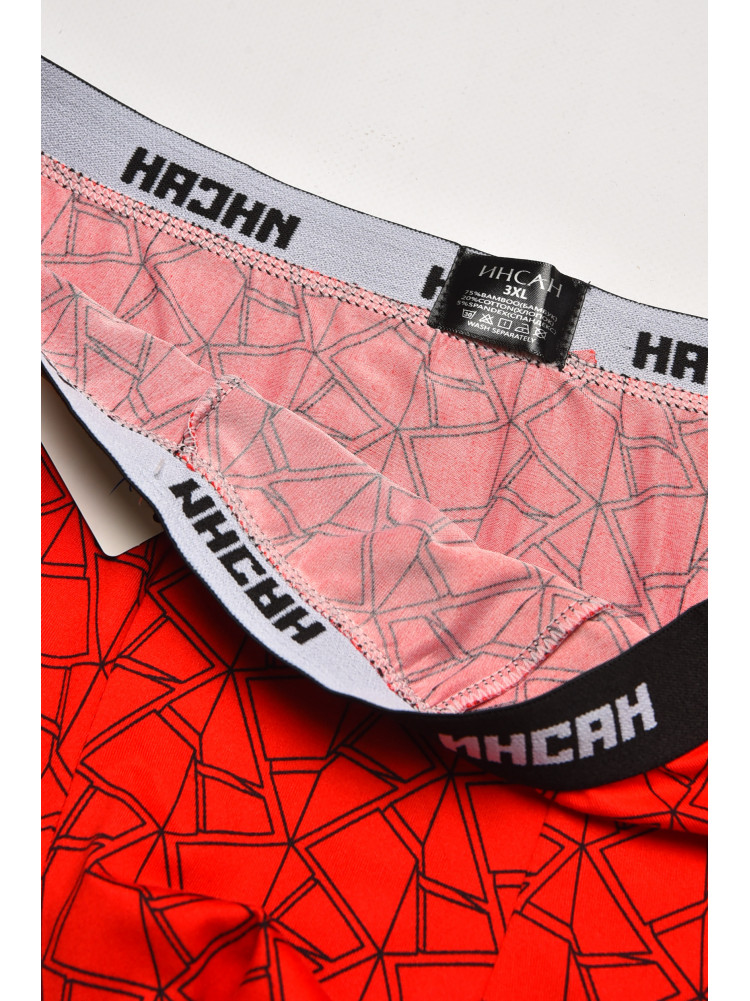 Боксеры мужские красного цвета с принтом INS-18771 211590C