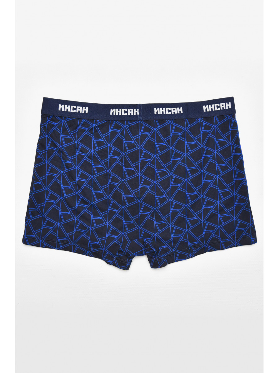 Боксеры мужские тёмно-синего цвета с принтом INS-18771 211591C