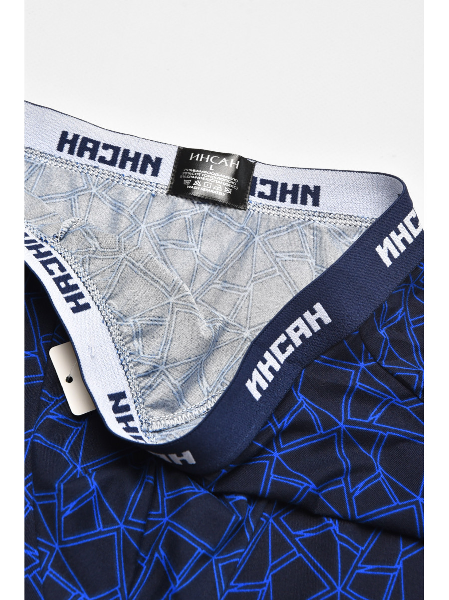 Боксеры мужские тёмно-синего цвета с принтом INS-18771 211591C