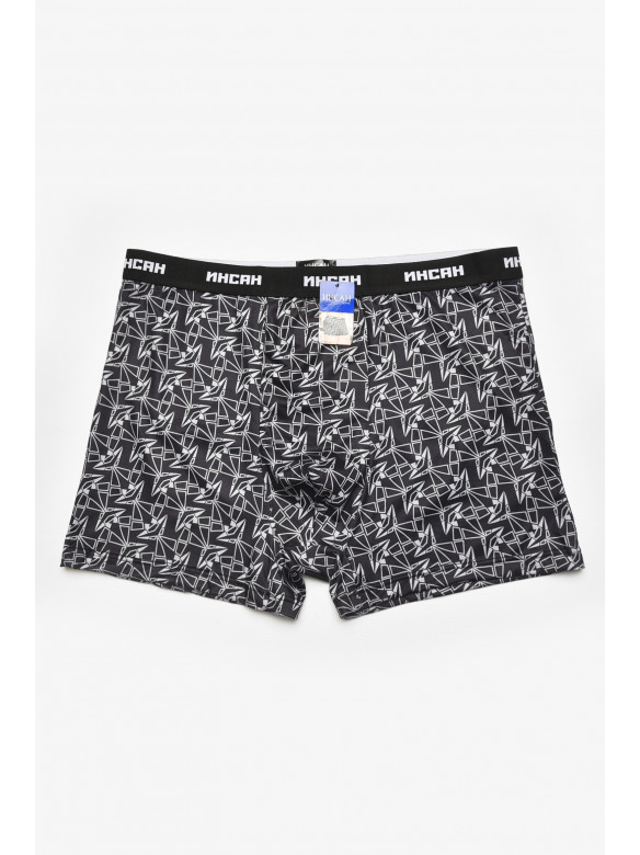 Боксеры мужские черного цвета с принтом INS-18777 211592C