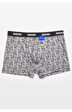 Боксеры мужские серого цвета с принтом INS-18777 211593C