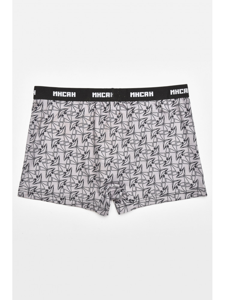 Боксеры мужские серого цвета с принтом INS-18777 211593C
