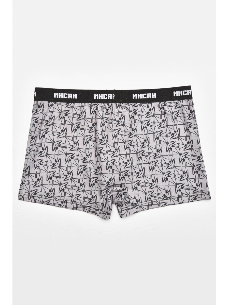 Боксеры мужские серого цвета с принтом INS-18777 211593C