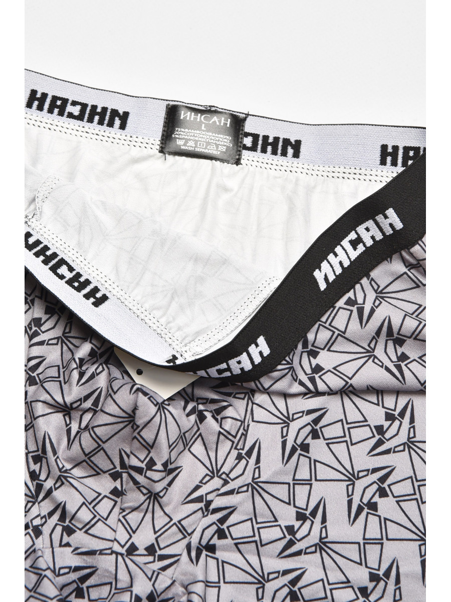 Боксеры мужские серого цвета с принтом INS-18777 211593C