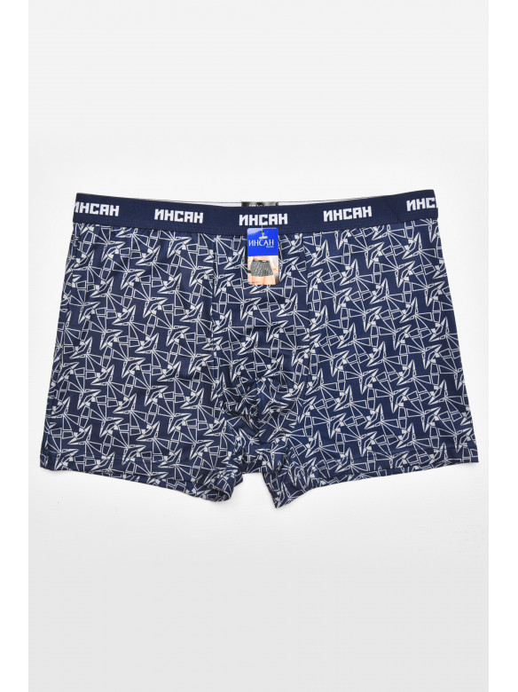 Боксеры мужские тёмно-синего цвета с принтом INS-18777 211594C