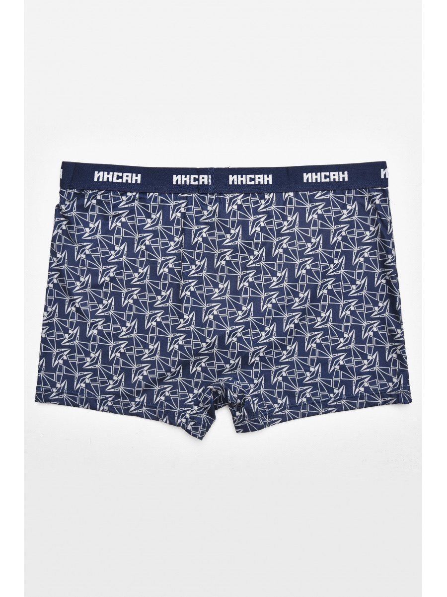 Боксеры мужские тёмно-синего цвета с принтом INS-18777 211594C