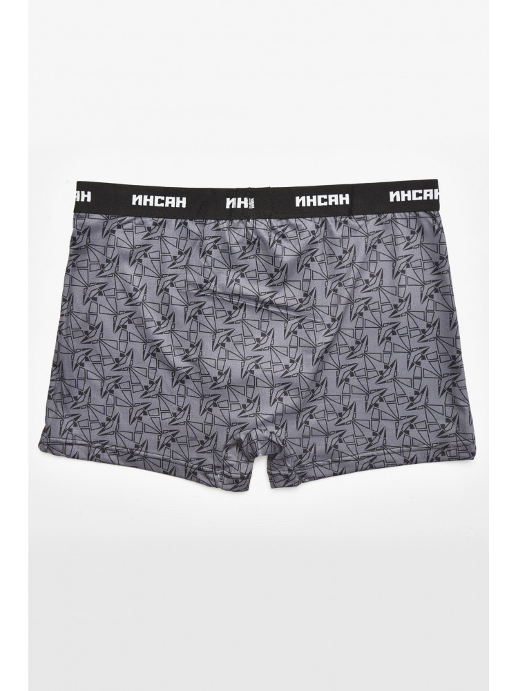 Боксеры мужские тёмно-серого цвета с принтом INS-18777 211595C