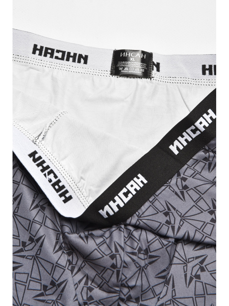Боксеры мужские тёмно-серого цвета с принтом INS-18777 211595C