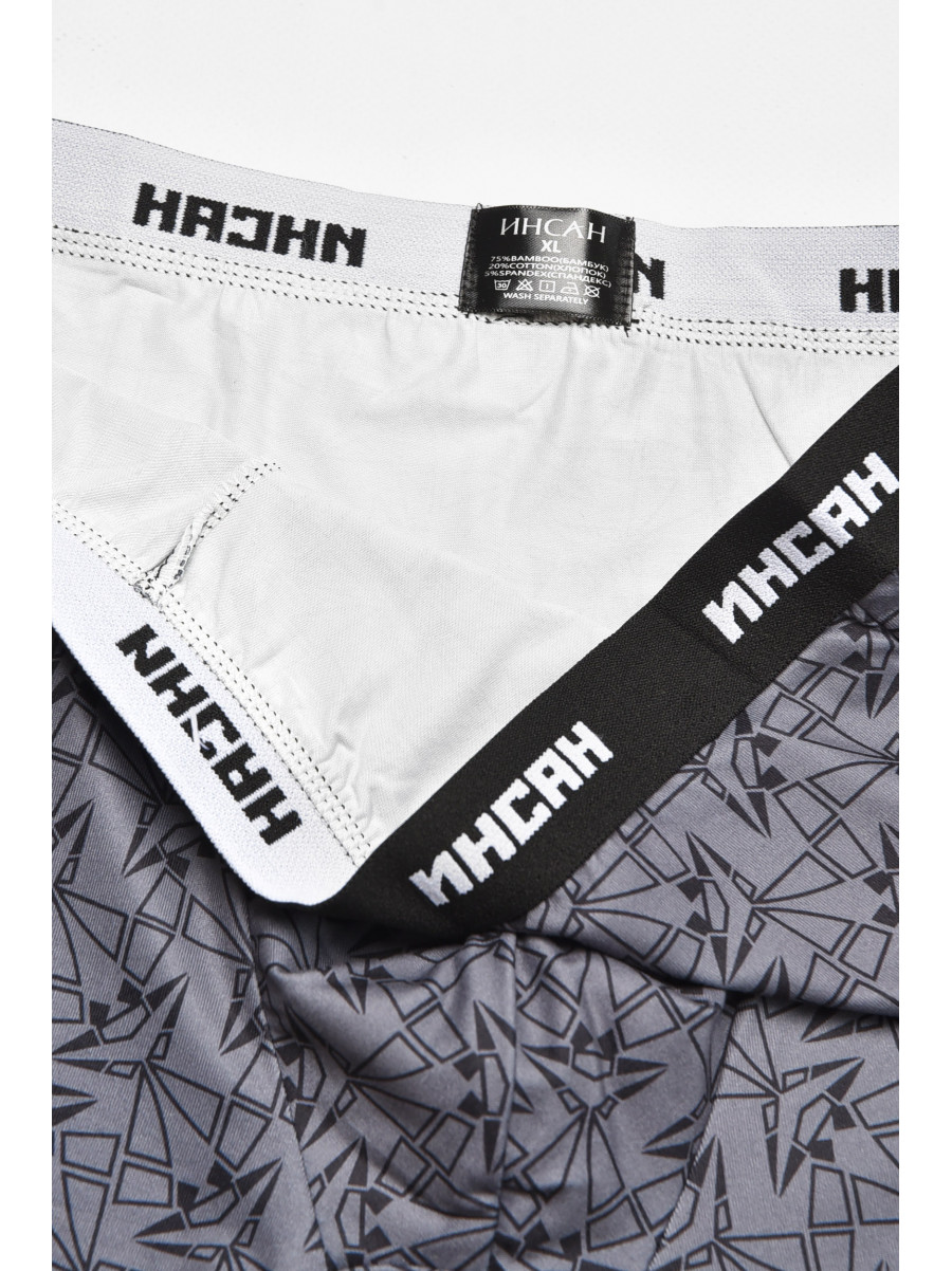 Боксеры мужские тёмно-серого цвета с принтом INS-18777 211595C