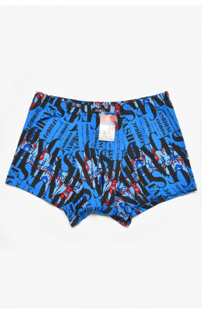 Боксеры мужские синего цвета с принтом 211596C