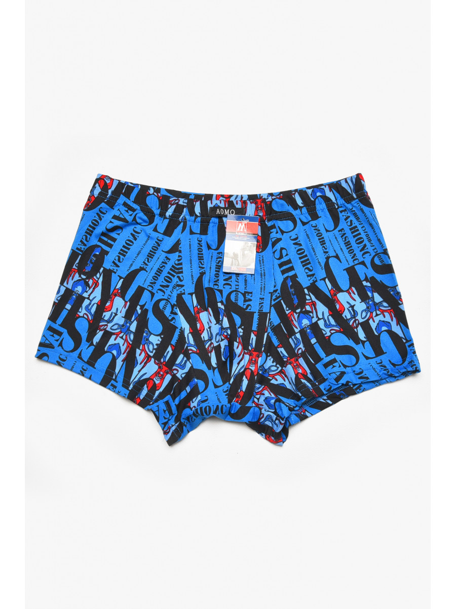 Боксеры мужские синего цвета с принтом 211596C