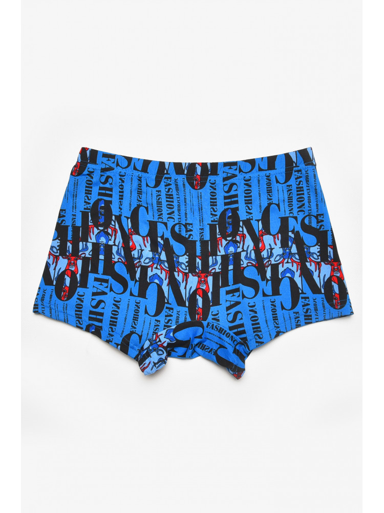 Боксеры мужские синего цвета с принтом 211596C