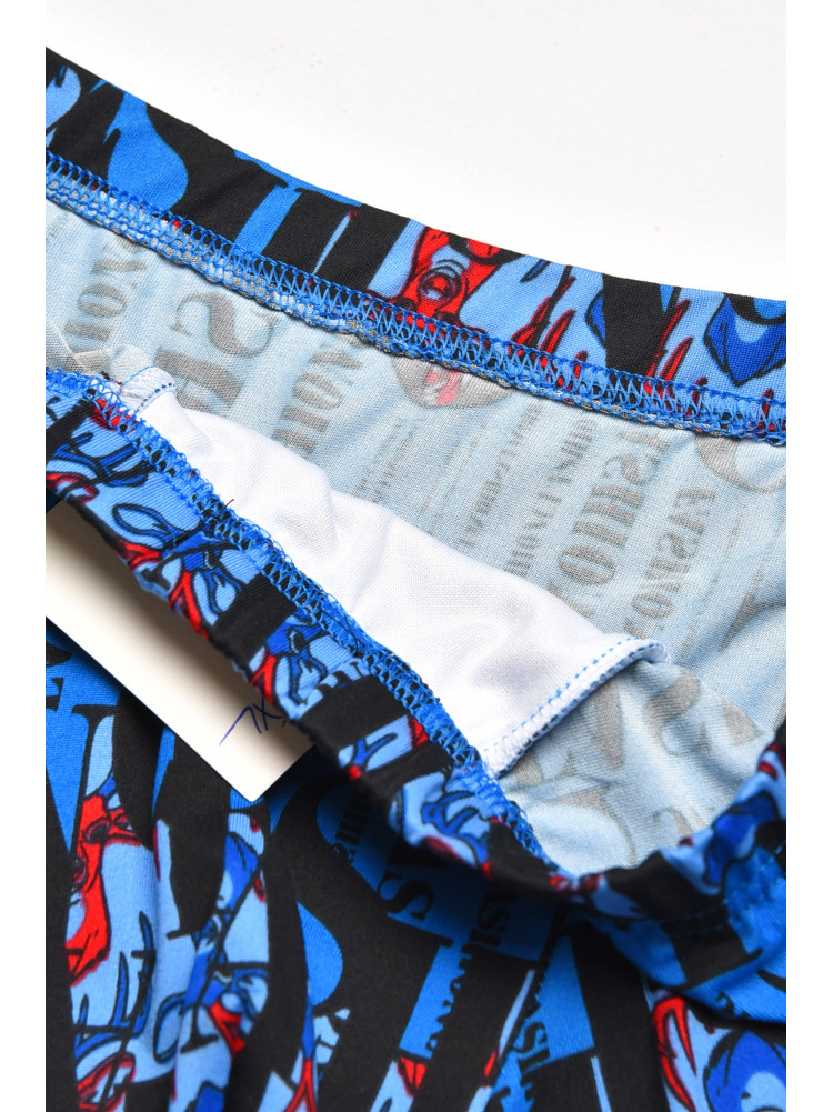 Боксеры мужские синего цвета с принтом 211596C