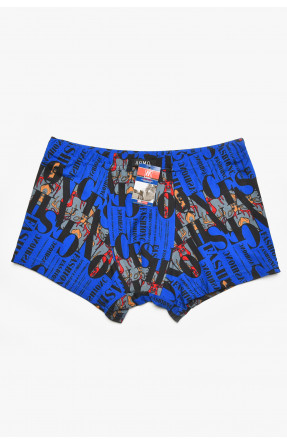 Боксеры мужские тёмно-синего цвета с принтом 211597C