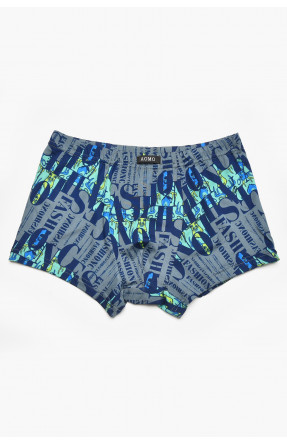 Боксеры мужские серого цвета с принтом 211599C