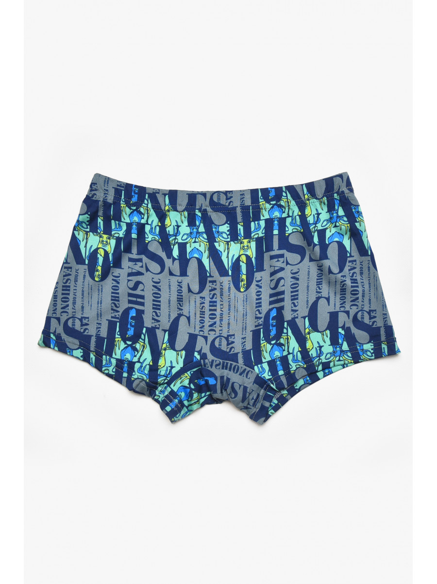 Боксеры мужские серого цвета с принтом 211599C