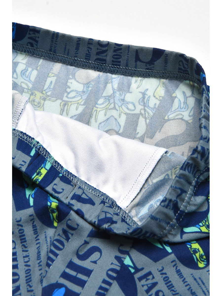 Боксеры мужские серого цвета с принтом 211599C