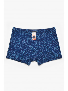 Боксеры мужские тёмно-синего цвета с принтом W3883 211608C