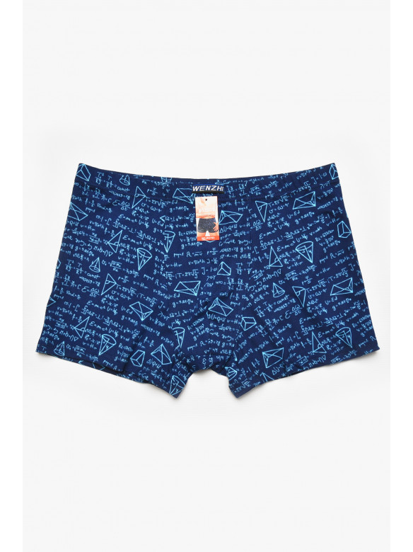 Боксеры мужские тёмно-синего цвета с принтом W3883 211608C