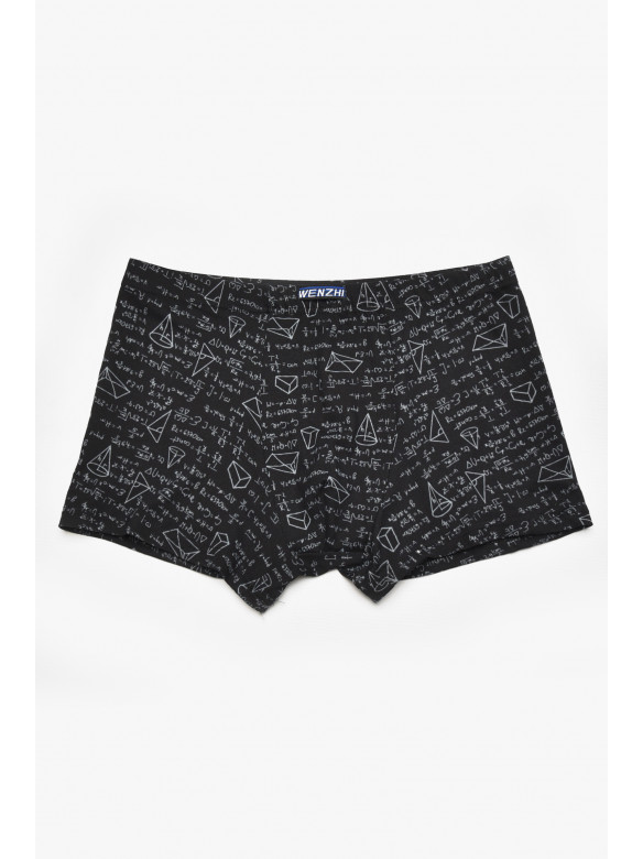 Боксеры мужские черного цвета с принтом W3883 211610C