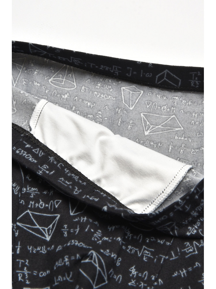 Боксеры мужские черного цвета с принтом W3883 211610C