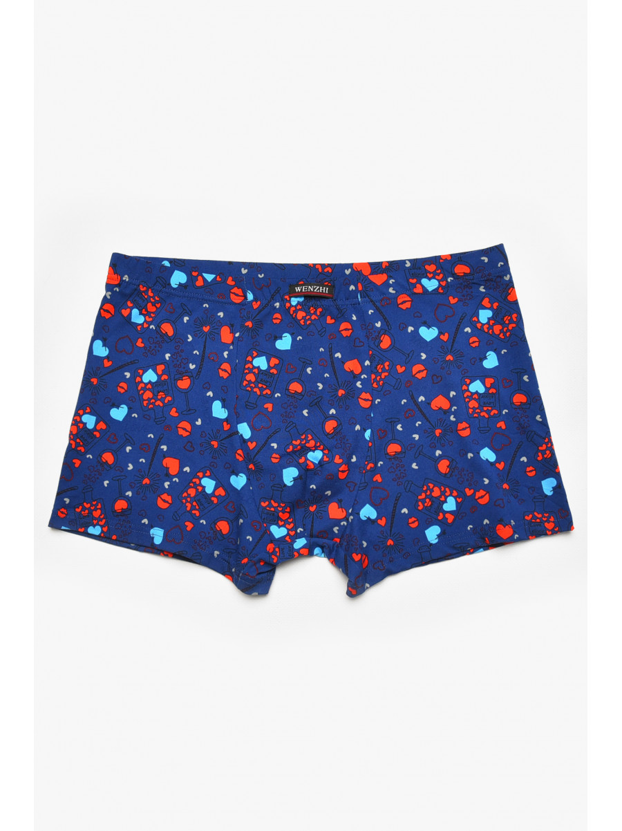 Боксеры мужские синего цвета с принтом W3916 211615C