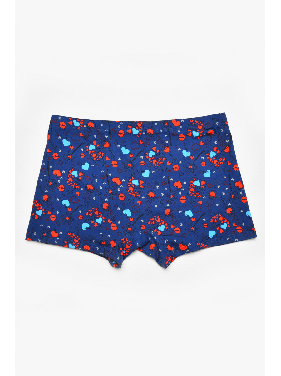 Боксеры мужские синего цвета с принтом W3916 211615C