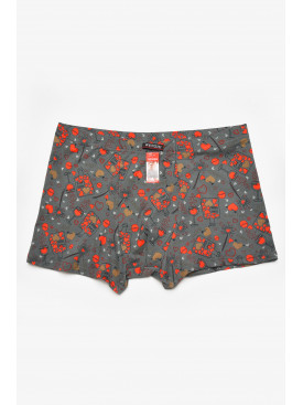 Боксеры мужские серого цвета с принтом W3916 211616C