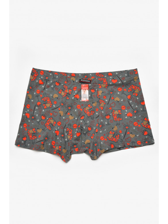 Боксеры мужские серого цвета с принтом W3916 211616C