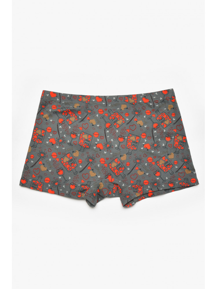 Боксеры мужские серого цвета с принтом W3916 211616C