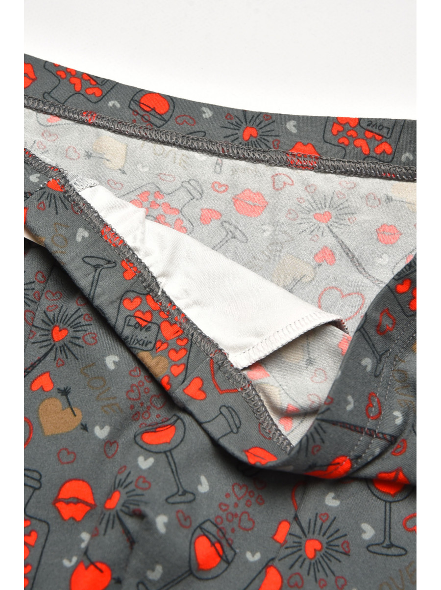 Боксеры мужские серого цвета с принтом W3916 211616C