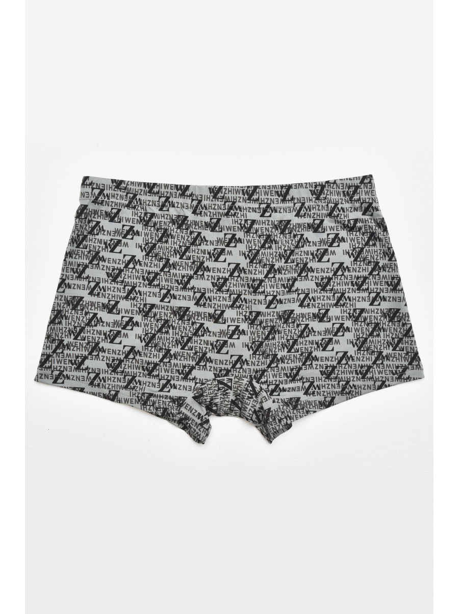 Боксеры мужские серого цвета с принтом W3750 211617C