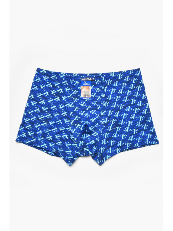 Боксеры мужские синего цвета с принтом W3750 211619C