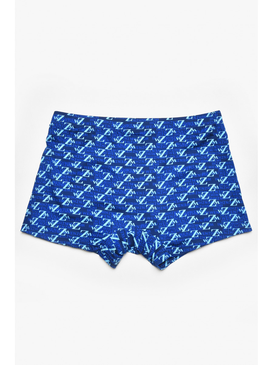 Боксеры мужские синего цвета с принтом W3750 211619C