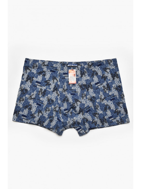 Боксеры мужские тёмно-синего цвета с принтом W3784 211623C