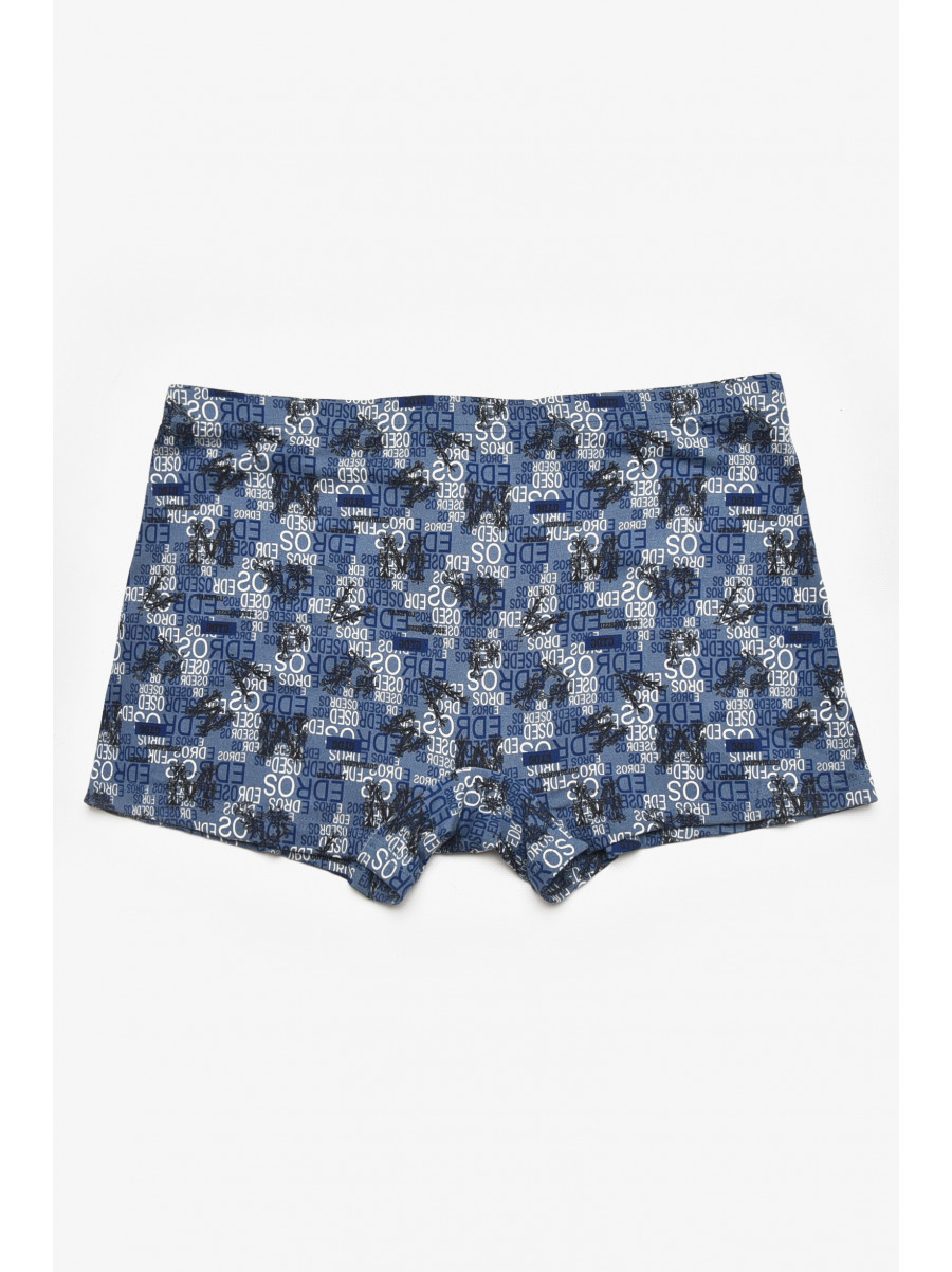 Боксеры мужские тёмно-синего цвета с принтом W3784 211623C