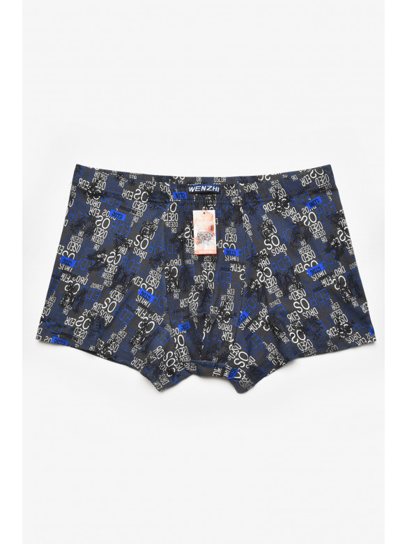 Боксеры мужские тёмно-синего цвета с принтом W3784 211625C