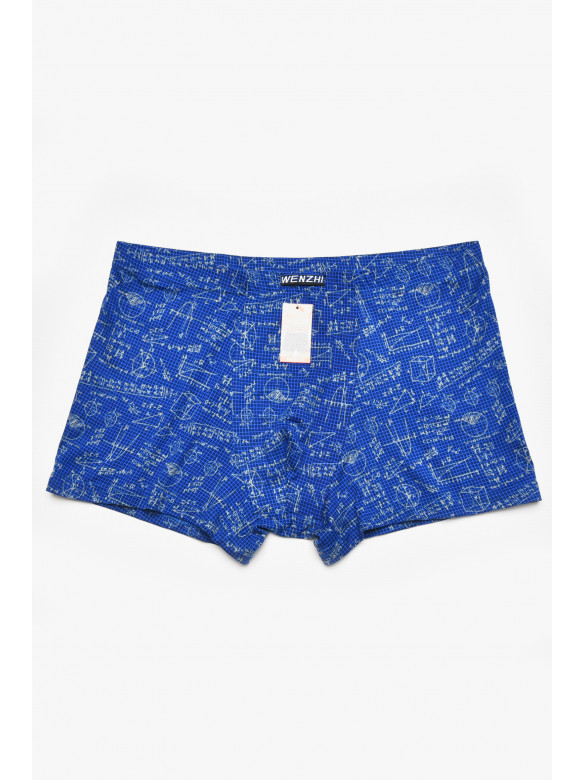 Боксеры мужские синего цвета с принтом W3778 211626C