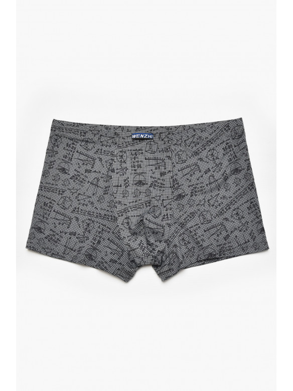 Боксеры мужские серого цвета с принтом W3778 211627C