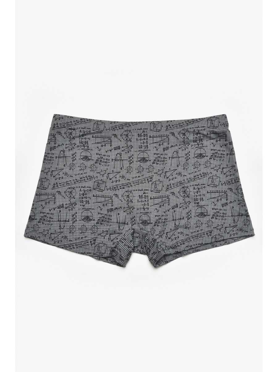 Боксеры мужские серого цвета с принтом W3778 211627C