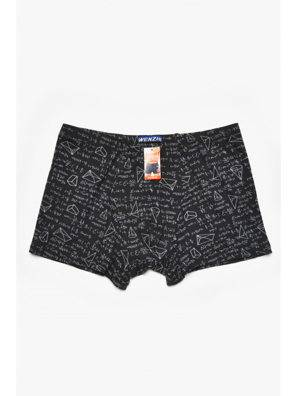 Боксеры мужские черного цвета с принтом W3778 211629C