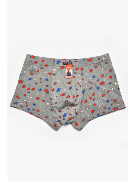 Боксеры мужские серого цвета с принтом W3912 211630C