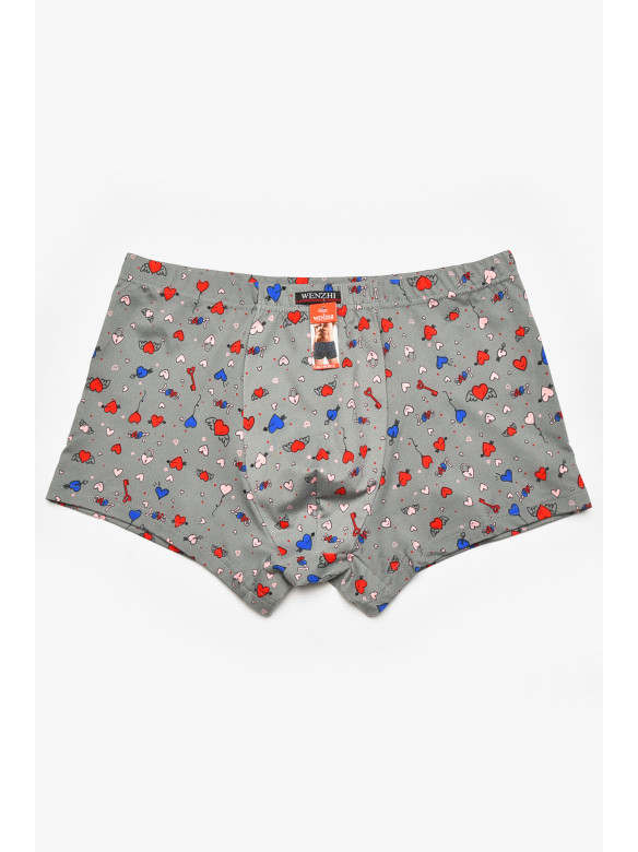 Боксеры мужские серого цвета с принтом W3912 211630C