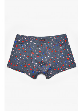 Боксеры мужские тёмно-серого цвета с принтом W3912 211631C Боксеры мужские тёмно-серого цвета с принтом W3912 211631C