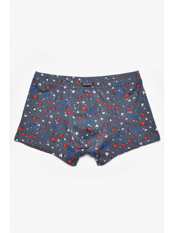 Боксеры мужские тёмно-серого цвета с принтом W3912 211631C