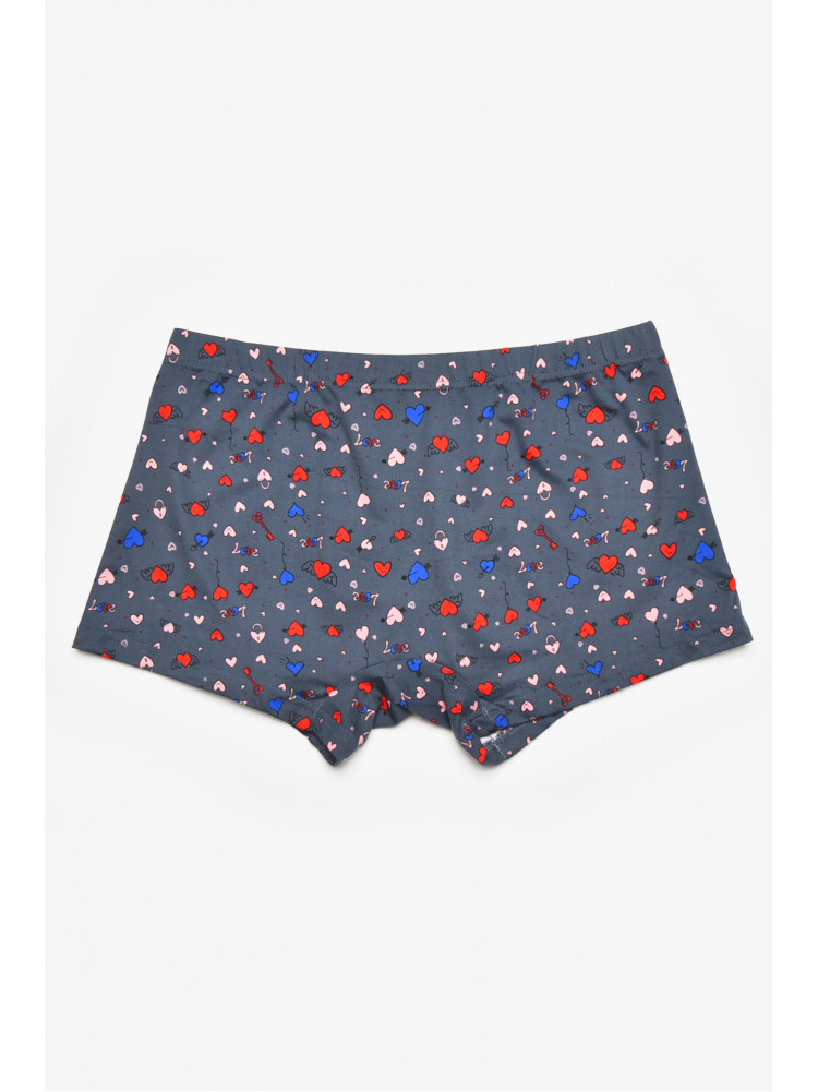 Боксеры мужские тёмно-серого цвета с принтом W3912 211631C