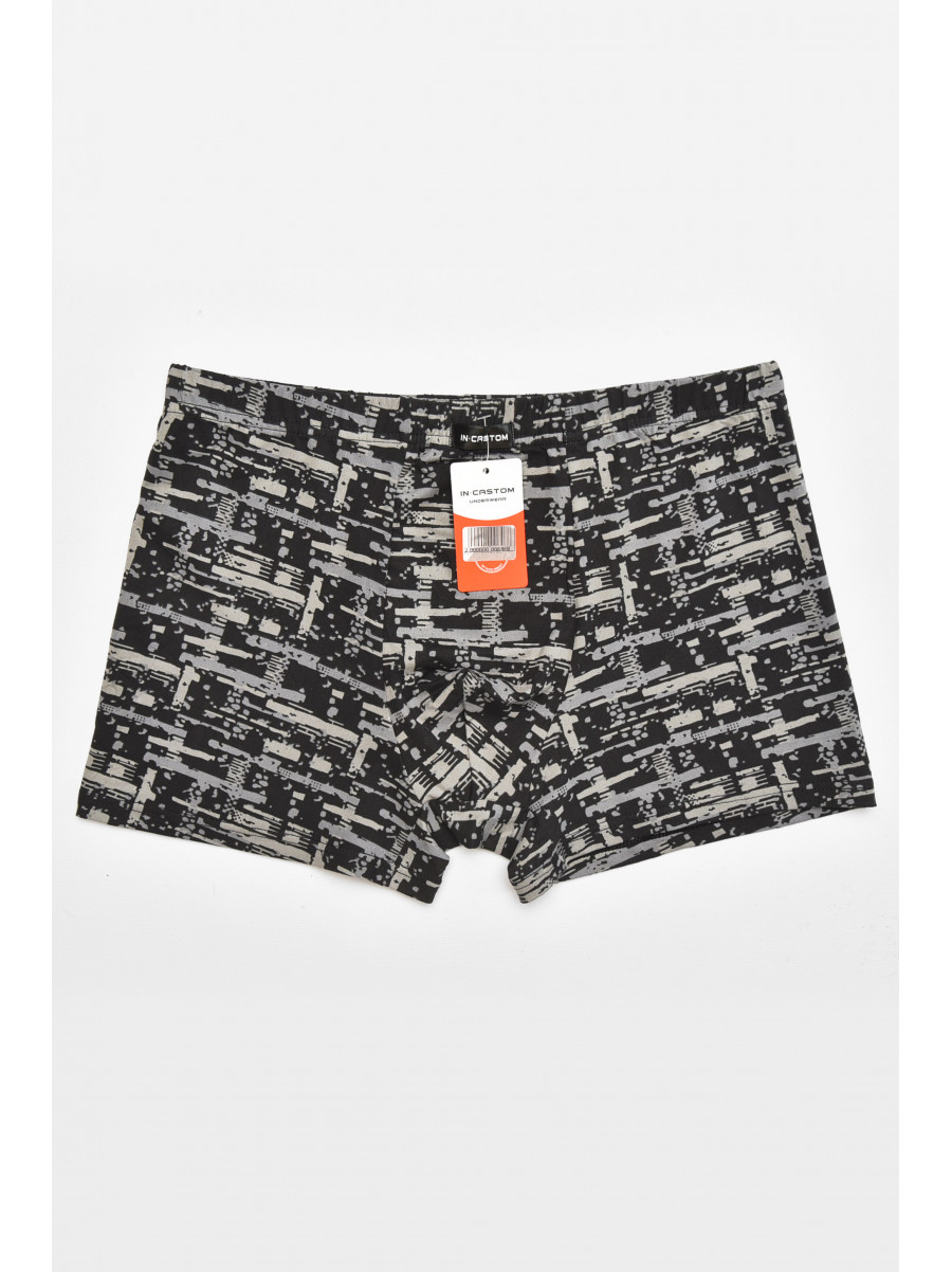 Боксеры мужские черного цвета с принтом 211633C