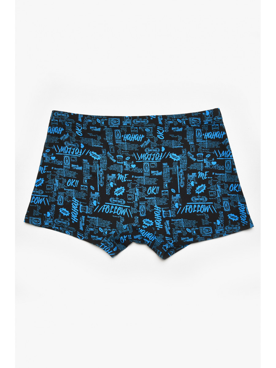 Боксеры мужские черного цвета с принтом W3781 211636C