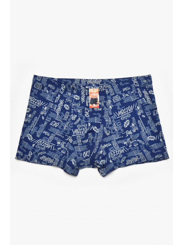 Боксеры мужские синего цвета с принтом W3781 211637C
